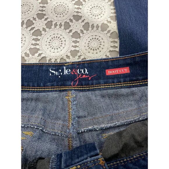 Style & Co. Womens Boot Cut Jeans Size 18 Blue Denim Cotton/Polyester/Spandex - Picture 5 of 9